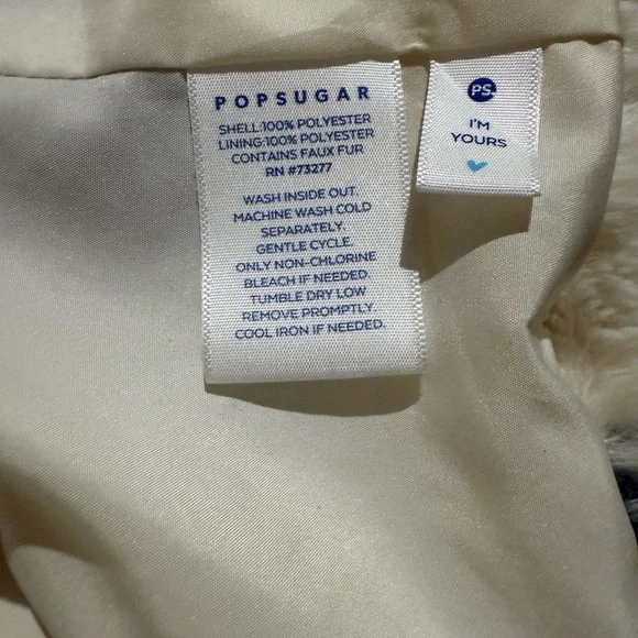 Popsugar Star Patterned Faux Fur Collared Coat XXL EUC - Picture 9 of 11